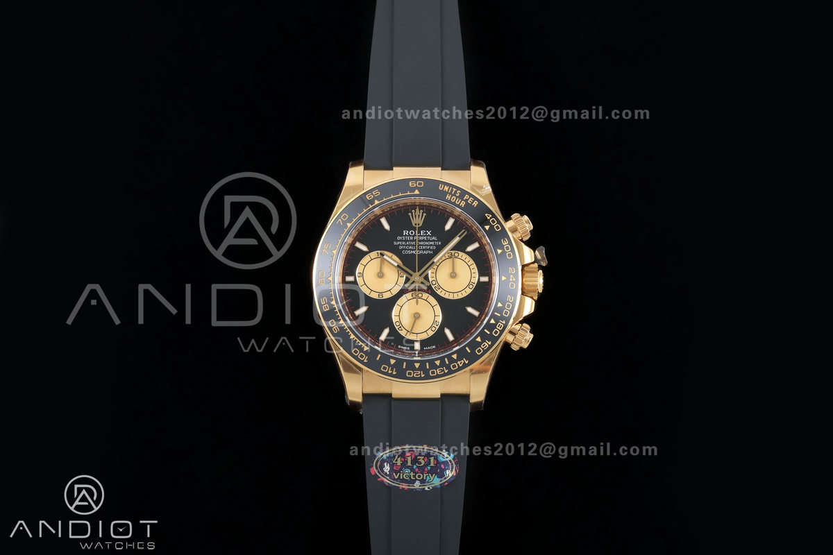 Daytona 126518 VF 1:1 Best Edition Black/YG Dial on Oysterflex Strap DD4131